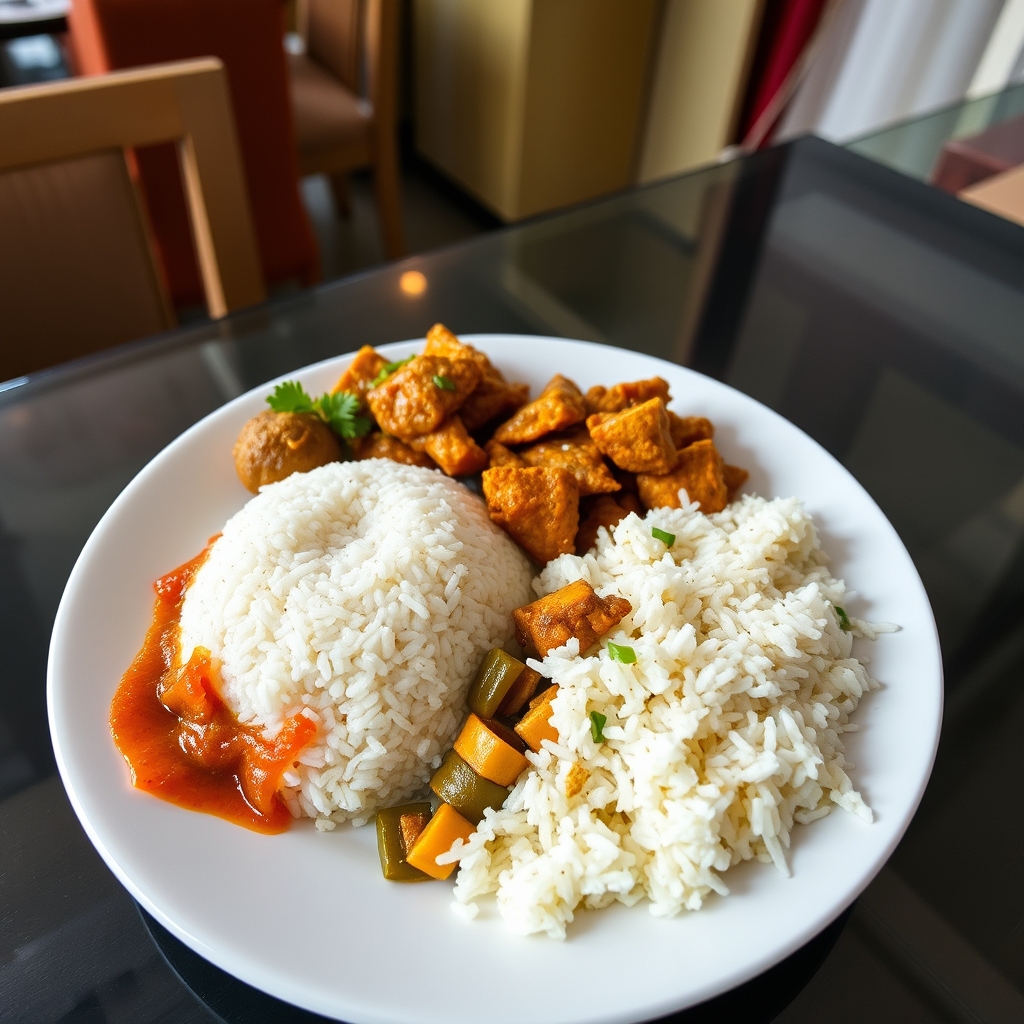 A plate of traditional Tripuri dishes